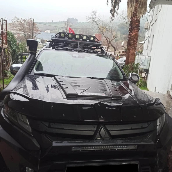 Mitsubishi L200 2019- Yılı ve Sonrası Uyumlu Yarasa Kaput Rüzgarlığı - Resim 9