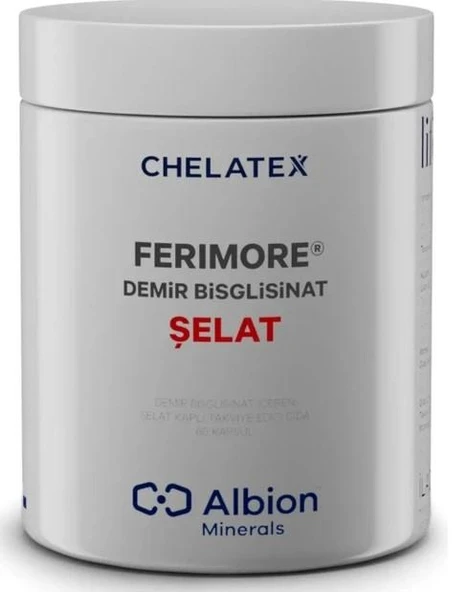 Chelatex FERIMORE Demir Bisglisinat 60 Bitkisel Kapsül ürün görseli