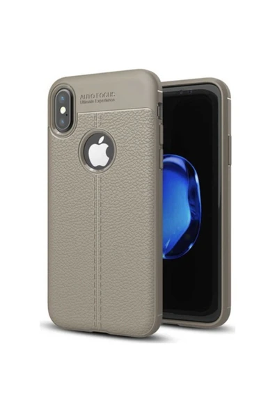 Vipfoni Iphone X Uyumlu Deri Görünümlü Telefon Kılıfı