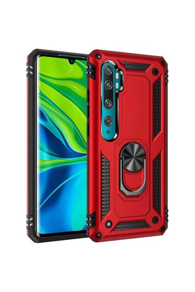 zore Xiaomi Mi Note 10 Uyumlu  Kendinden Standlı Mıknatıslı Silikon Kılıf ürün görseli