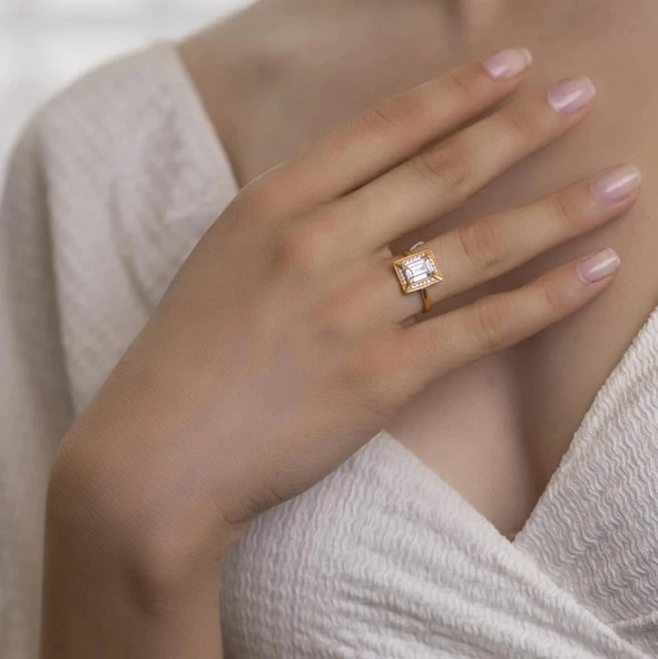 Yiğitbaşı Gold 22 Ayar Baget Yüzük ürün görseli 1