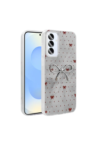 Vipfoni Galaxy S24 Plus Kılıf Kamera Korumalı Figürlü Zore Ponti Silikon Kapak - Açık Mavi