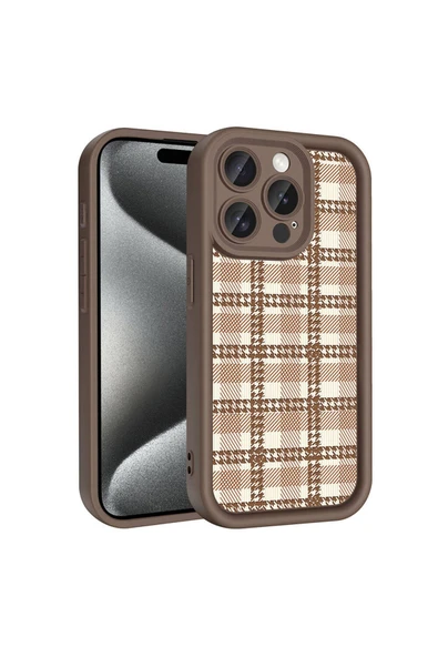 Ardemix iPhone 15 Pro Max Kılıf Kamera Korumalı Baskılı Arka Yüzey Zore Klas Kapak - Siyah - Resim 2