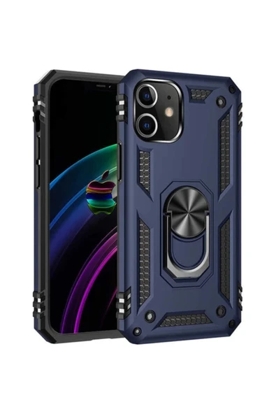 Hasırcı Grup Zore Apple Iphone 12 Mini Uyumlu Kendinden Standlı Mıknatıslı Silikon Kılıf ürün görseli