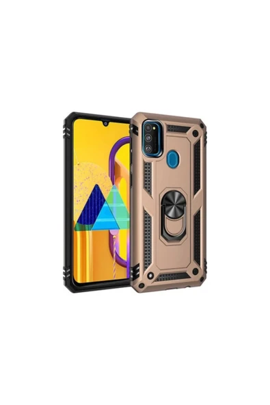 Vipfoni Samsung Galaxy M30s Uyumlu Yüzüklü Silikon Kılıf