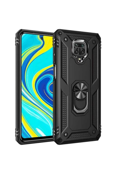 Vip-Aksesuar Zore Xiaomi Redmi Note 9 Pro Uyumlu Kendinden Standlı Mıknatıslı Silikon Kılıf ürün görseli