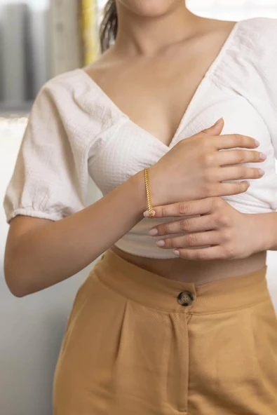 Yiğitbaşı Gold 22 Ayar Döküm Fancy Bileklik