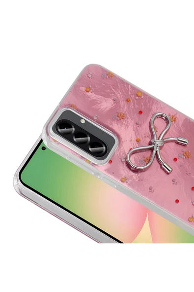 zore Galaxy A36 Kılıf Kamera Korumalı Figürlü Zore Ponti Silikon Kapak - Lila - Resim 4