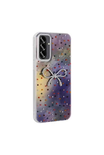 zore Galaxy A36 Kılıf Kamera Korumalı Figürlü Zore Ponti Silikon Kapak - Lila - Resim 5