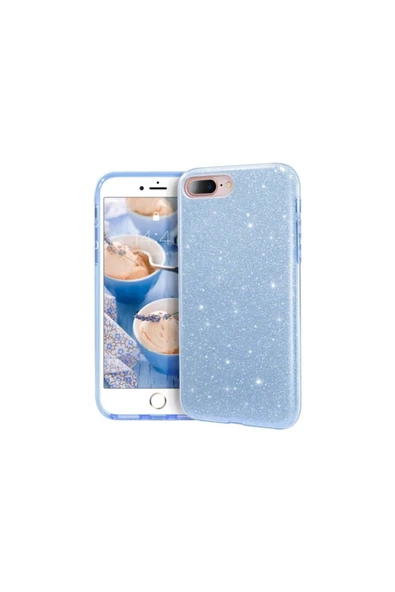 Vip-Aksesuar Iphone 8 Plus  Uyumlu  Kılıf ???Eni Parıldayan Taşlı Kılıf ürün görseli