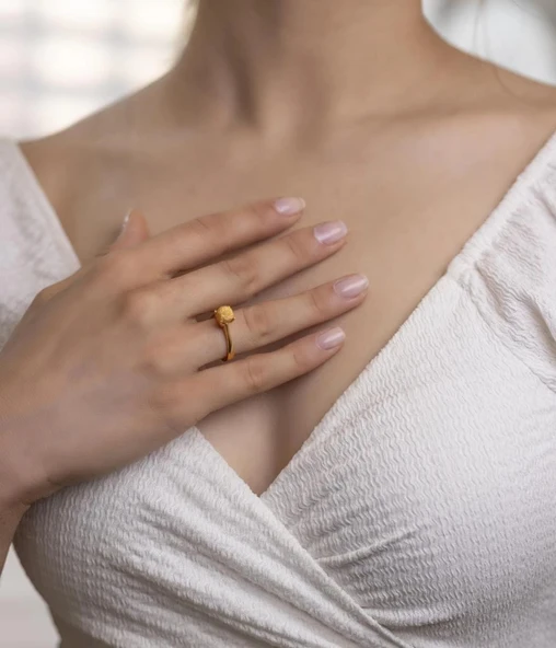 Yiğitbaşı Gold 22 Ayar Dorika Tektaş Yüzük 3169