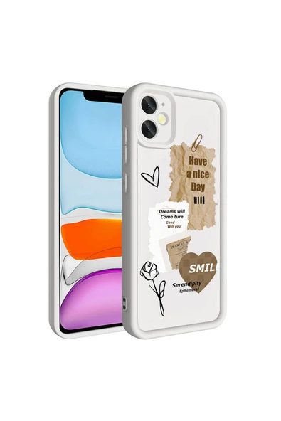 KILIFTECH Apple iPhone 11 Kılıf Kamera Korumalı Baskılı Arka Yüzey  Klas Kapak - Resim 4