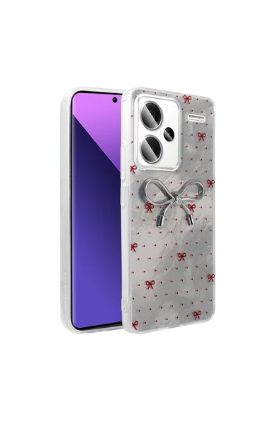 Vipfoni Xiaomi Redmi Note 13 Pro Plus 5G Kılıf Kamera Korumalı Figürlü Zore Ponti Silikon Kapak