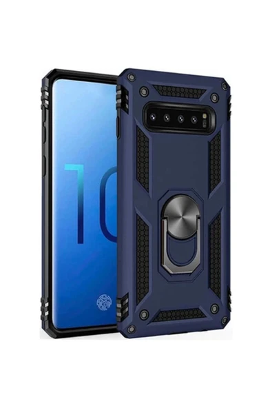 Hasırcı Grup Zore Samsung Galaxy S10 Uyumlu  Kendinden Standlı Mıknatıslı Silikon Kılıf Siyah ürün görseli