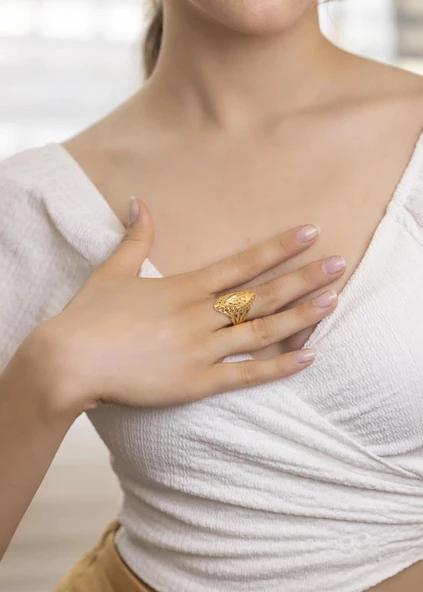 Yiğitbaşı Gold 22 Ayar Fancy Yüzük - 2