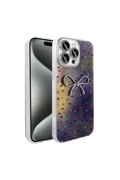 NÜANSTEK Apple iPhone 15 Pro Kılıf Kamera Korumalı Figürlü Zore Ponti Silikon Kapak ürün görseli