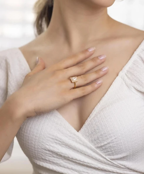 Yiğitbaşı Gold 22 Ayar Baget Yüzük 3157 - 2