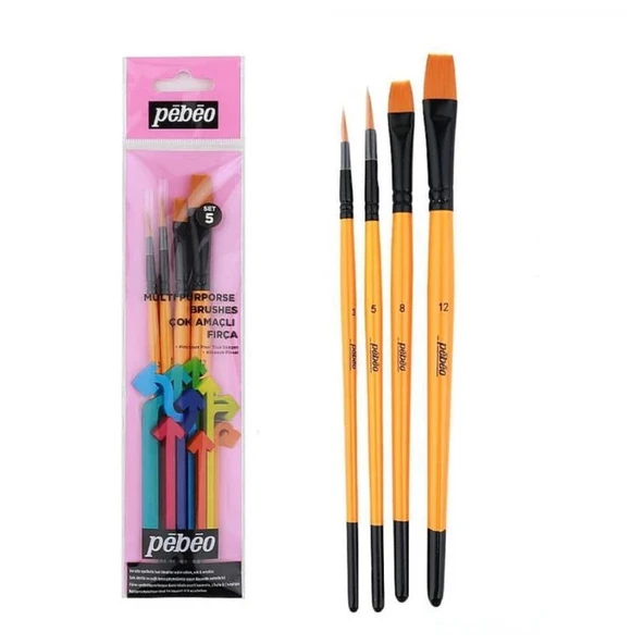 Supertrend 4'lü Fırça Seti (Yuvarlak 3 ve 5, Düz 8 ve 12) SET-5 ürün görseli 1