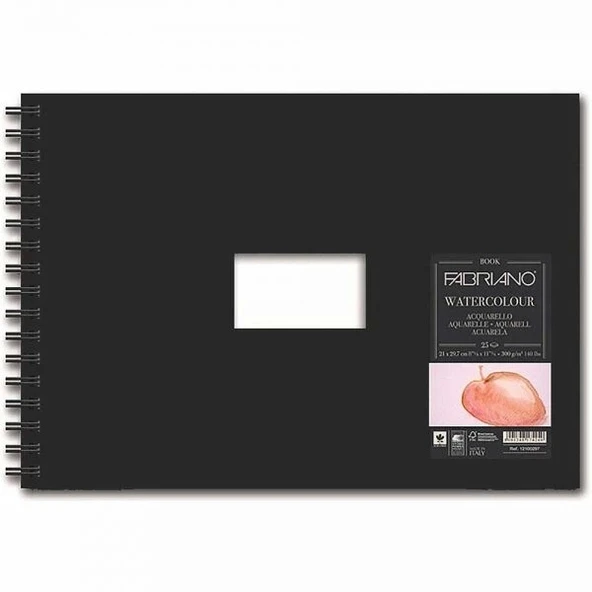 Supertrend Watercolour Book Sert Kapak Spiralli Sulu Boya Defteri Soğuk Baskı 300 gr. A4 25 yaprak