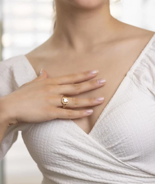 Yiğitbaşı Gold 22 Ayar Baget Yüzük 3161 - Resim 2