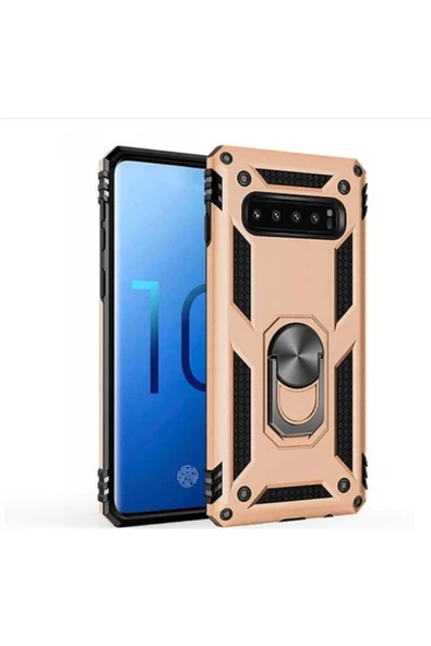 Vipfoni Zore Samsung Galaxy S10 Uyumlu Kendinden Standlı Mıknatıslı Silikon Siyah Kılıf ürün görseli