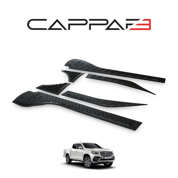 Mercedes X-Class 2017- Yılı ve Sonrası Uyumlu Yarasa Kapı Kaplama 6 Parça - Resim 3