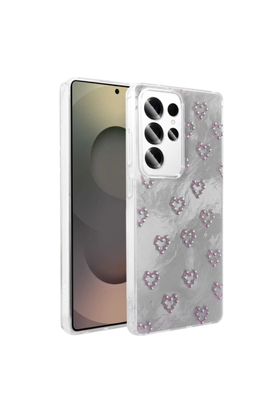 Zeyline Galaxy S24 Ultra Kılıf Kamera Korumalı Figürlü Zore Ponti Silikon Kapak - Beyaz ürün görseli