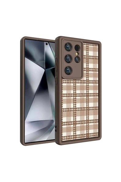 GNG HOME Galaxy S24 Ultra Kılıf Kamera Korumalı Baskılı Arka Yüzey Zore Klas Kapak - Beyaz - Resim 5