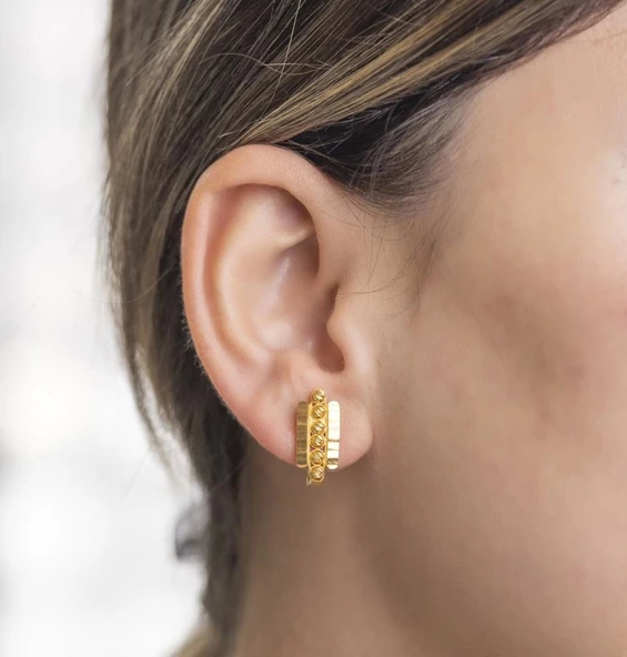 Yiğitbaşı Gold 22 Ayar Dorika Küpe 3279