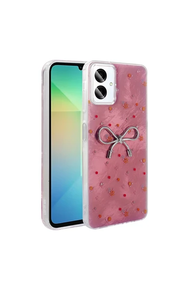 batuteknoloji Galaxy A06 Kılıf Kamera Korumalı Figürlü Zore Ponti Silikon Kapak - Açık Pembe ürün görseli 1