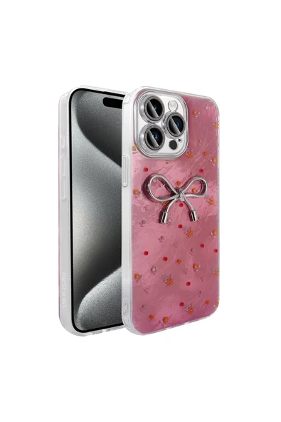 batuteknoloji Apple iPhone 15 Pro Kılıf Kamera Korumalı Figürlü Zore Ponti Silikon Kapak ürün görseli