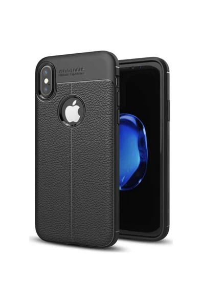 Vipfoni Zore Apple Iphone X Uyumlu  Deri Görünümlü Telefon Kılıfı ürün görseli