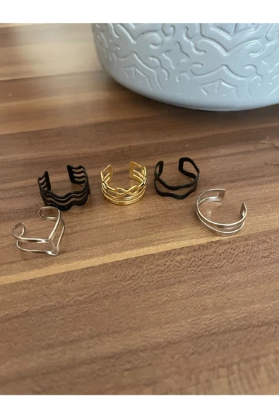 Vipfoni Ayarlanabilir 5 Li Eklem Yüzük Set ürün görseli