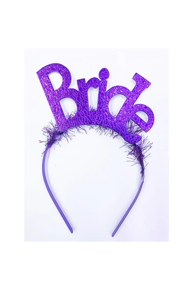 Vipfoni Tüylü Simli Bekarlığa Veda Partisi Bride Taç ürün görseli 1