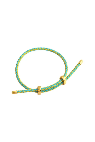 Vipfoni Unisex Renkli Örgü Ipli Ayarlanabilir Çelik Tel Bileklik - Resim 2