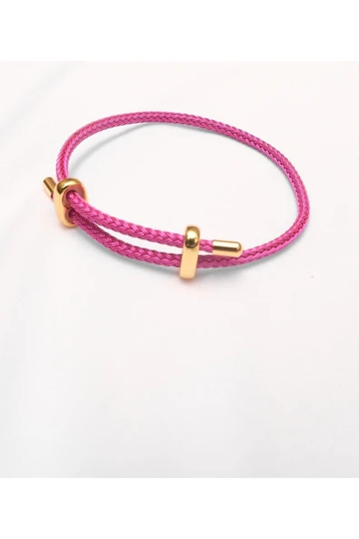 Vipfoni Unisex Renkli Örgü Ipli Ayarlanabilir Çelik Tel Bileklik - Resim 2