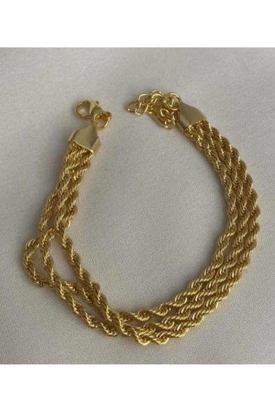 Vipfoni Çelik 3'lü Burgu Zincir Bileklik ürün görseli