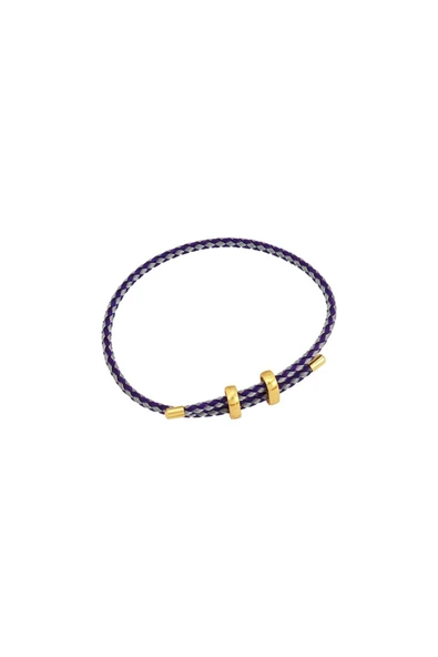 Vipfoni Unisex Renkli Örgü Ipli Ayarlanabilir Çelik Tel Bileklik - Resim 2