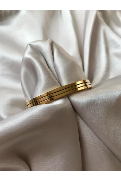 Vipfoni Gold Renk 3 Sıra Çelik Ajda Model Bileklik ürün görseli