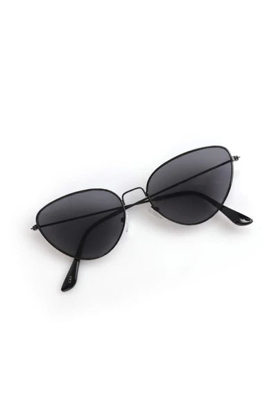 By EYES Kadın Siyah Metal Çerçeveli Cat Eye Retro Güneş Gözlüğü Black Sunglass ürün görseli