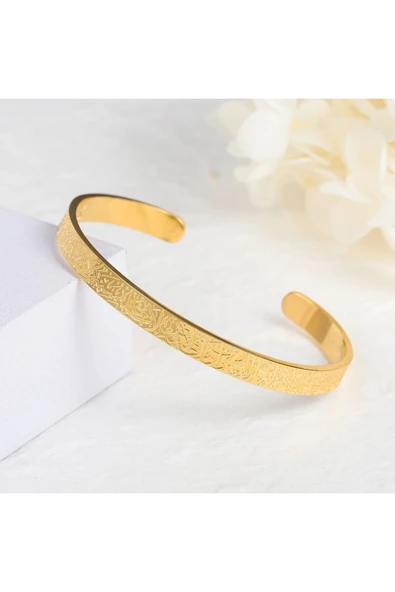 Vipfoni Uniseks Ayarlanabilir Ayetel Kürsi Yazılı Çelik Bileklik ürün görseli