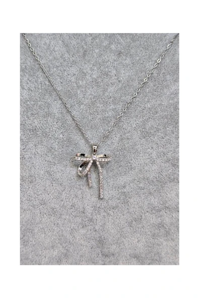 Vipfoni Zirkon TaşlıFiyonk Model Çelik Kolye ürün görseli 1