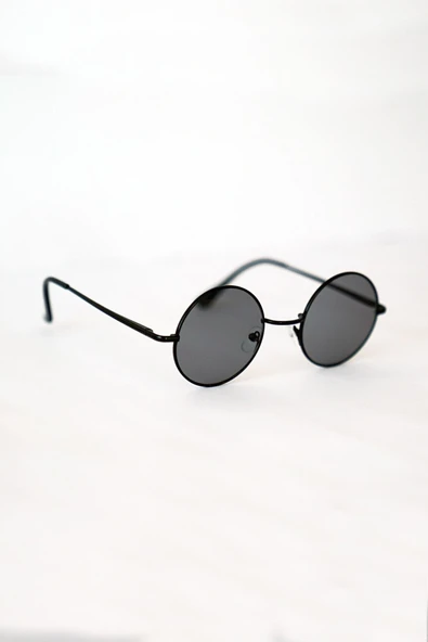 Vipfoni Unisex Siyah Yuvarlak Güneş Gözlüğü ürün görseli 1