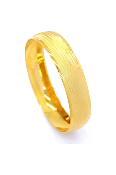 Vipfoni Altın Kaplama Dikey Çizgili Bilezik 2 cm ürün görseli