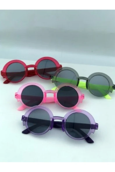 Vipfoni Çocuk Mor Yuvarlak Geniş Çerçeve Güneş Gözlüğü ürün görseli