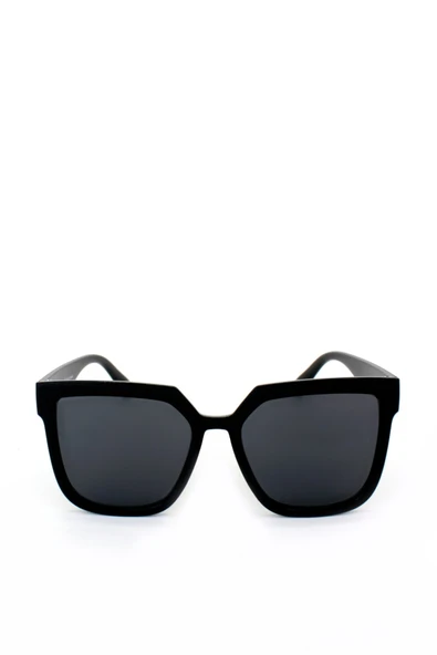 Vipfoni Siyah Camlı Büyük Kare Güneş Gözlüğü - Siyah ürün görseli 1