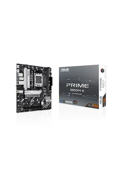 Asus Prıme B850m-k Amd B850 Am5 Ddr5 8200 Dp Hdmı Çift M2 Usb3.2