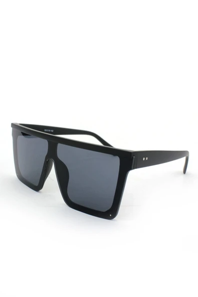 Vip-Aksesuar Unisex Dikdörtgen Güneş Gözlügü Üstü Düz Büyük Siyah ürün görseli