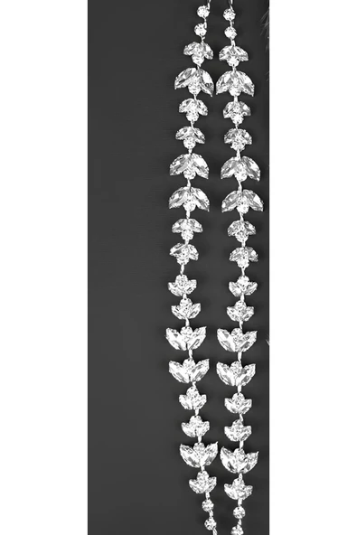 Vipfoni El Yapımı Kristal Taşlı Kına, Nişan, Düğün Gelin Tacı ürün görseli