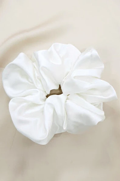 Vipfoni 2 Li Beyaz Saten Saç Lastik Simit Toka ürün görseli